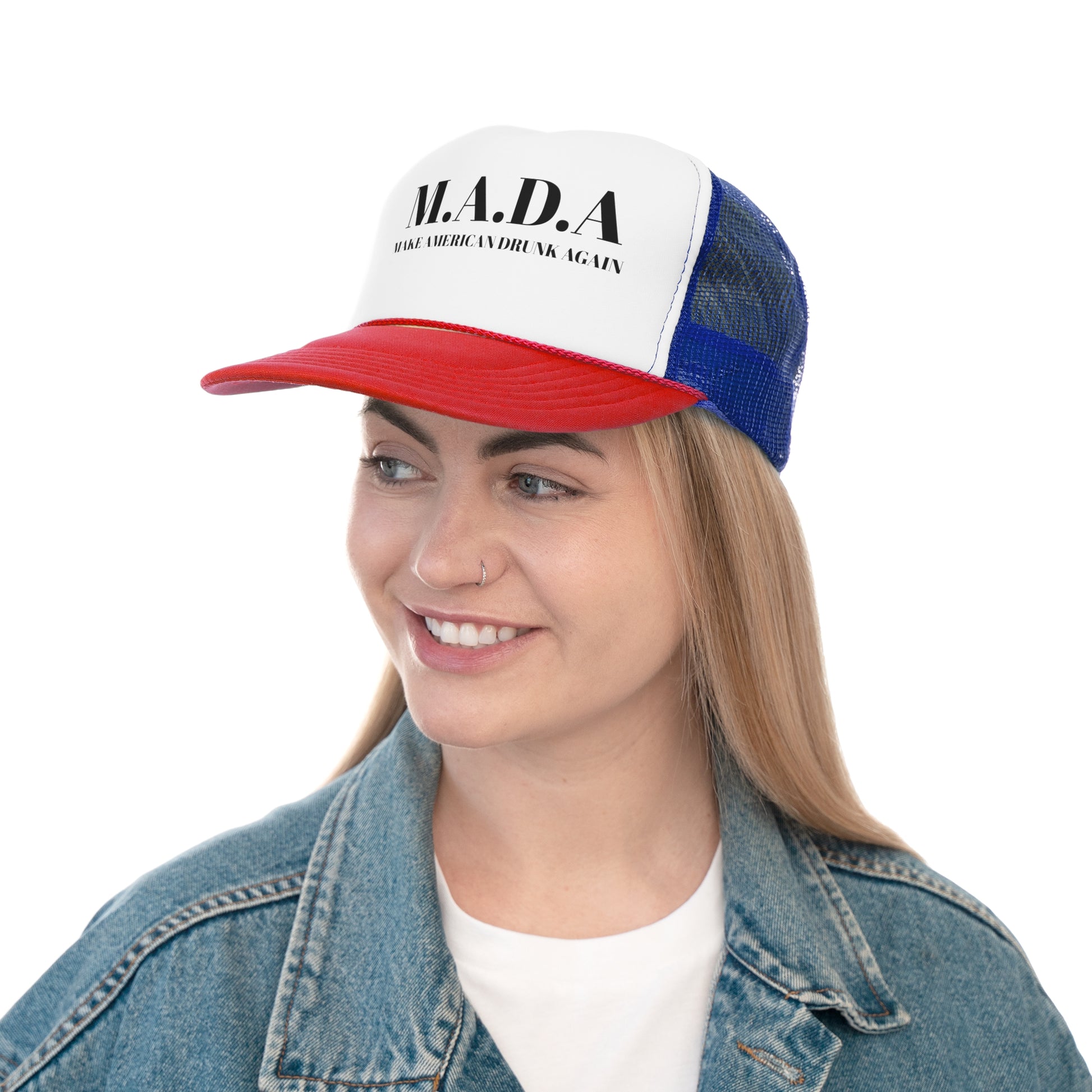 M.A.D.A Trucker Cap, Fun Cap for Parties, Outdoor Events, Gifts for Friends, Celebrations, Festivals, Casual Style