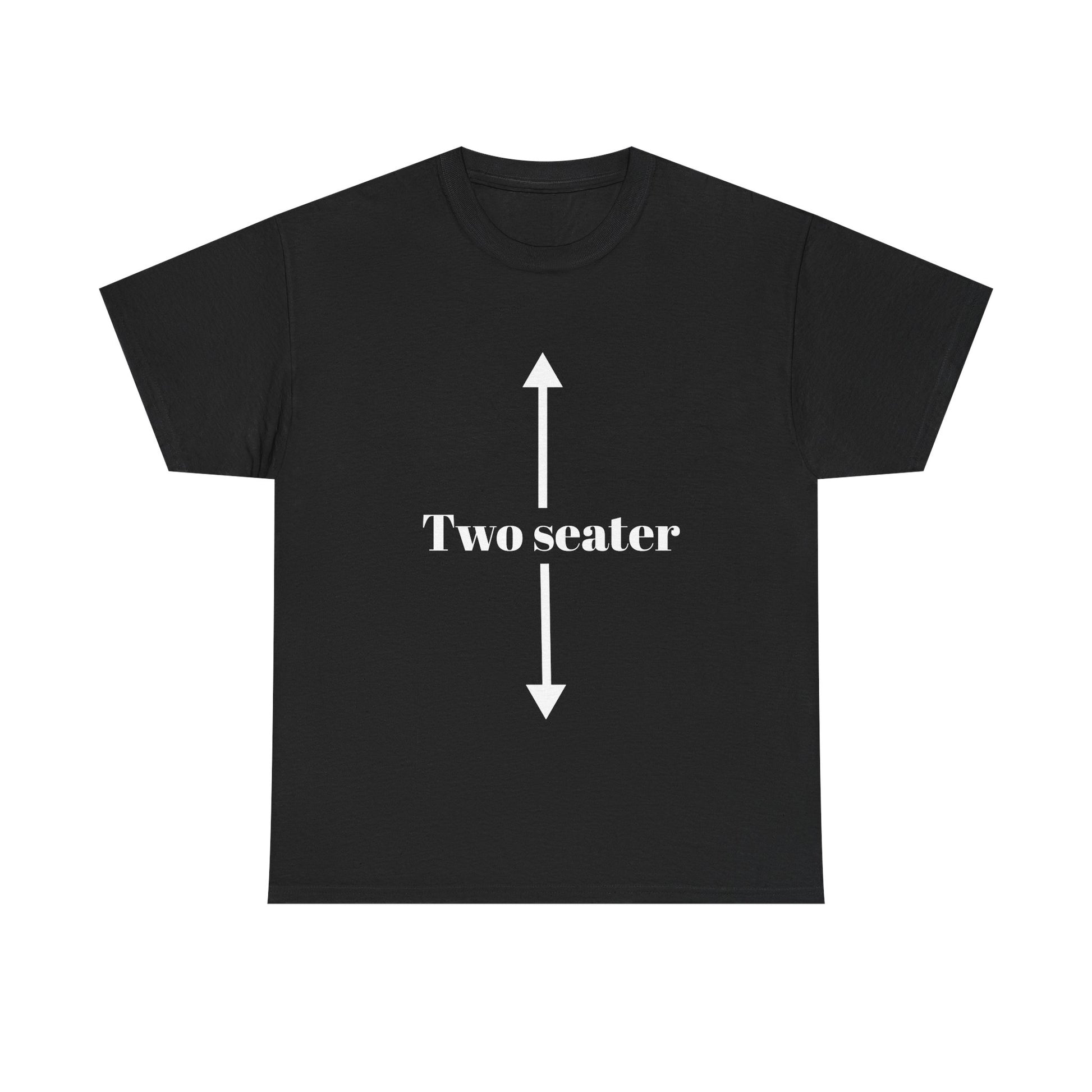 Unisex Heavy Cotton Tee - 'Two Seater' Graphic Tee, Casual Wear, Gift for Friends, Birthday Present, Unique Humor Shirt