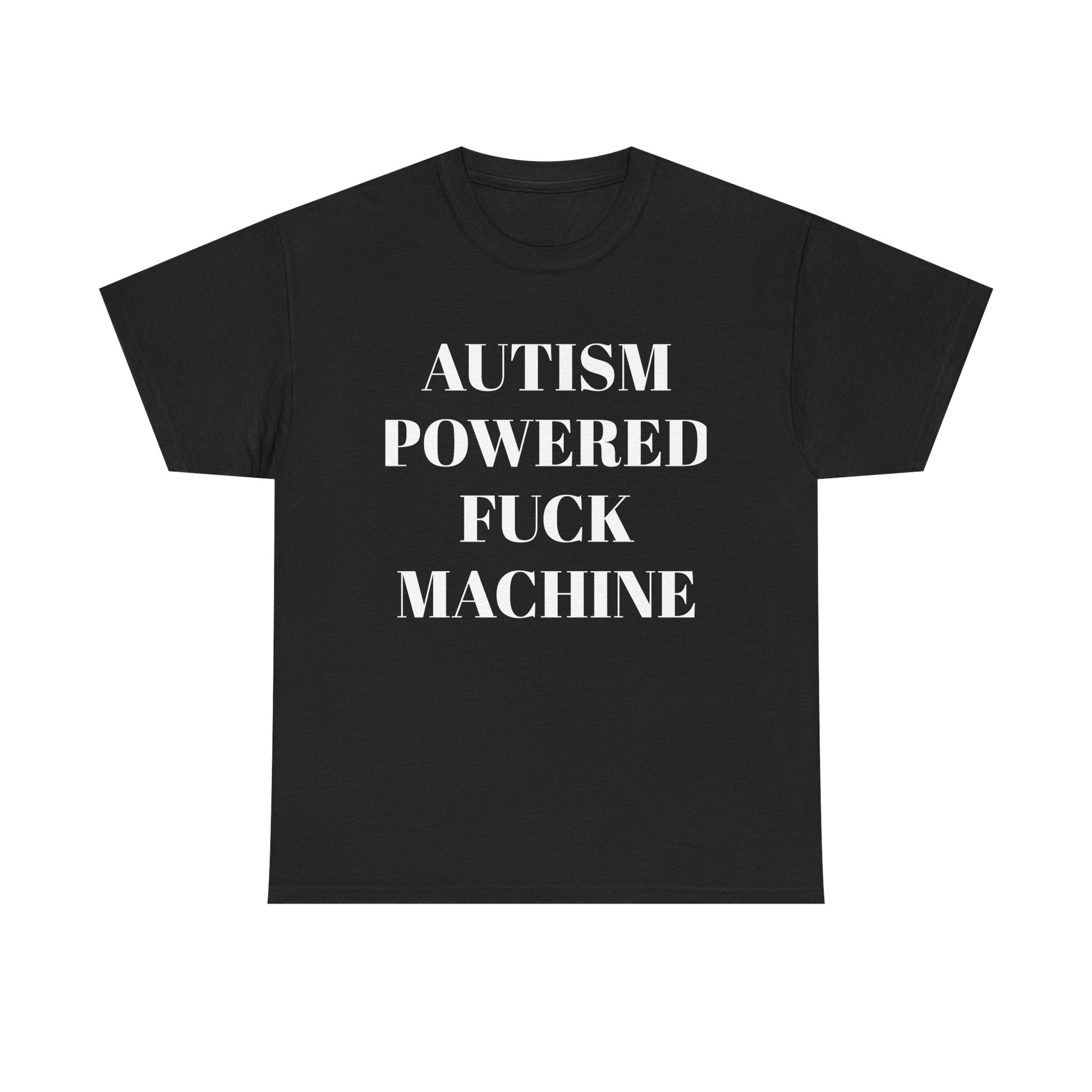 Autism Powered Heavy Cotton Tee, Funny Unisex T-Shirt, Gift for Autism Awareness, Casual Everyday Wear, Unique Tees for Support