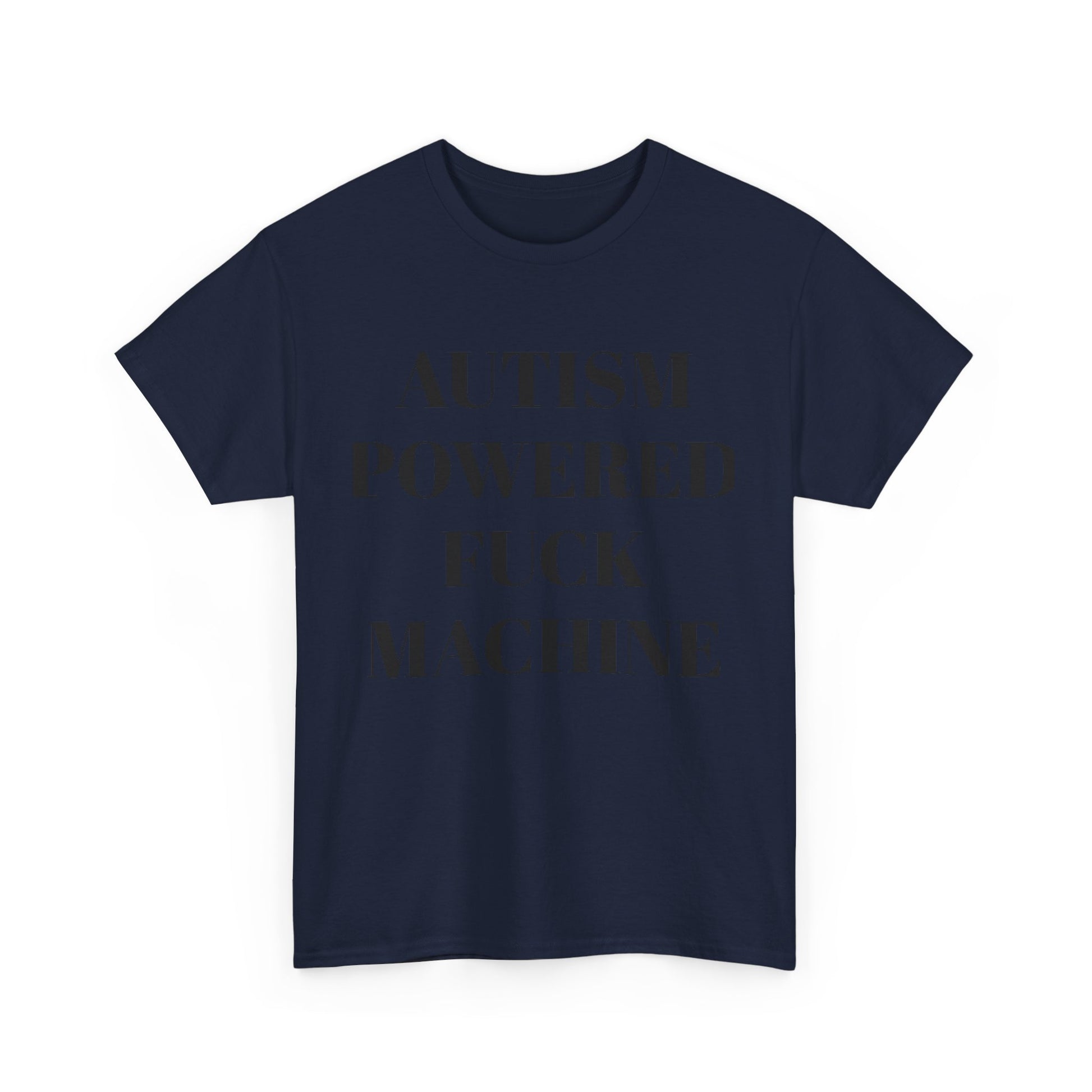 Autism Powered Heavy Cotton Tee, Funny Unisex T-Shirt, Gift for Autism Awareness, Casual Everyday Wear, Unique Tees for Support