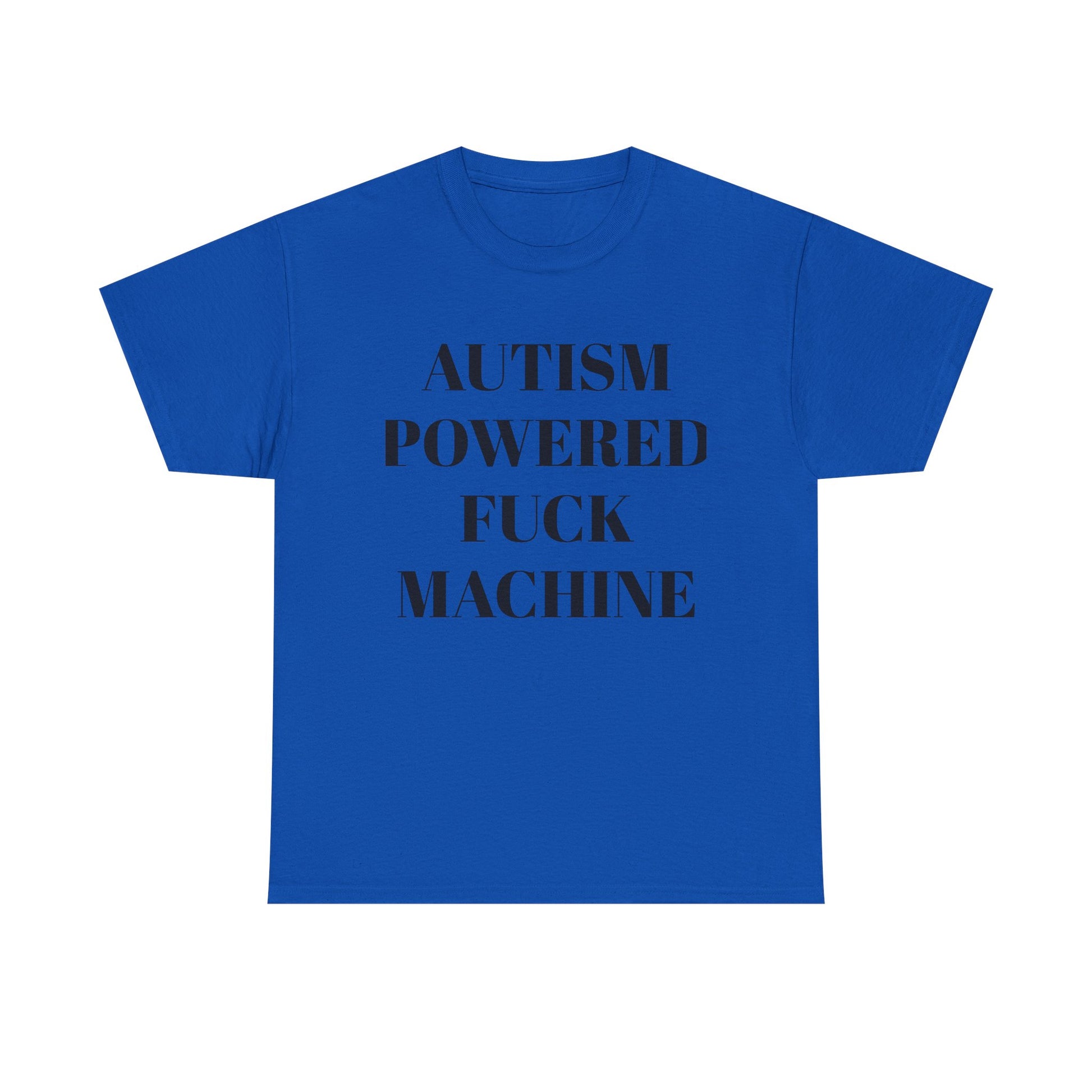 Autism Powered Heavy Cotton Tee, Funny Unisex T-Shirt, Gift for Autism Awareness, Casual Everyday Wear, Unique Tees for Support