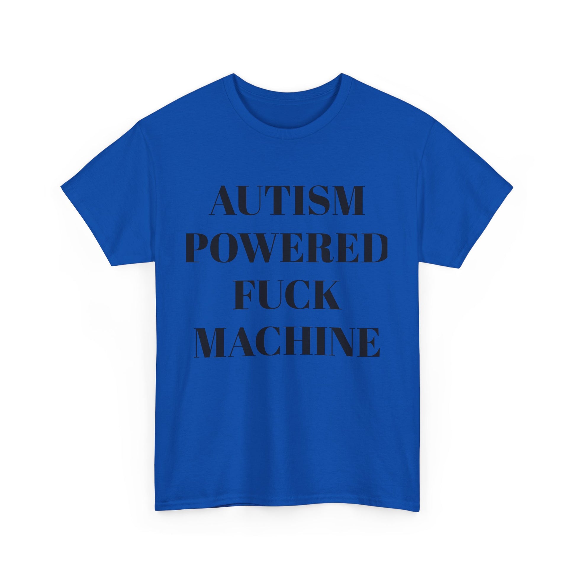 Autism Powered Heavy Cotton Tee, Funny Unisex T-Shirt, Gift for Autism Awareness, Casual Everyday Wear, Unique Tees for Support