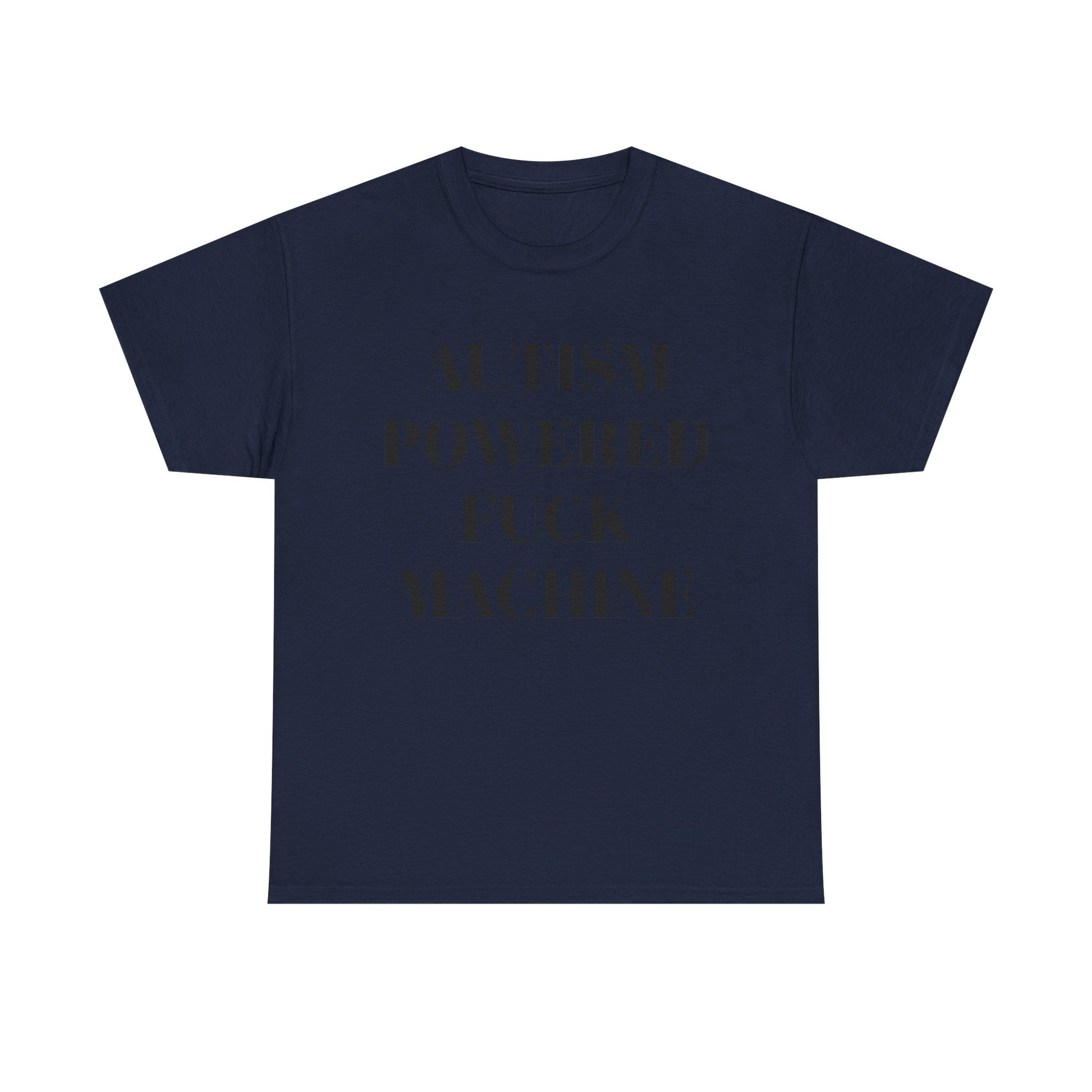 Autism Powered Heavy Cotton Tee, Funny Unisex T-Shirt, Gift for Autism Awareness, Casual Everyday Wear, Unique Tees for Support