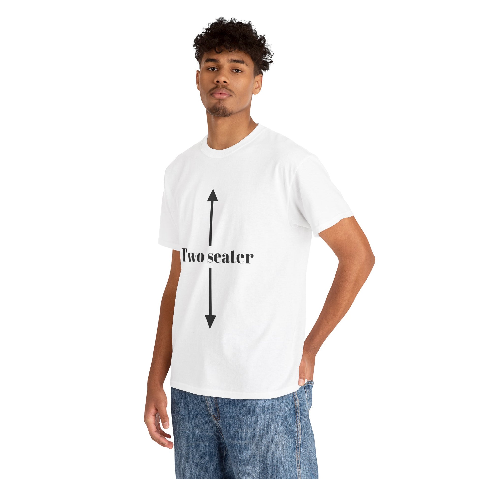 Unisex Heavy Cotton Tee - 'Two Seater' Graphic Tee, Casual Wear, Gift for Friends, Birthday Present, Unique Humor Shirt
