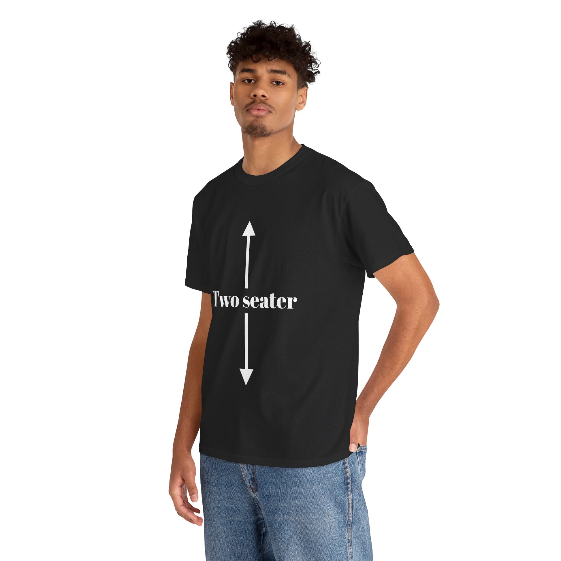Unisex Heavy Cotton Tee - 'Two Seater' Graphic Tee, Casual Wear, Gift for Friends, Birthday Present, Unique Humor Shirt