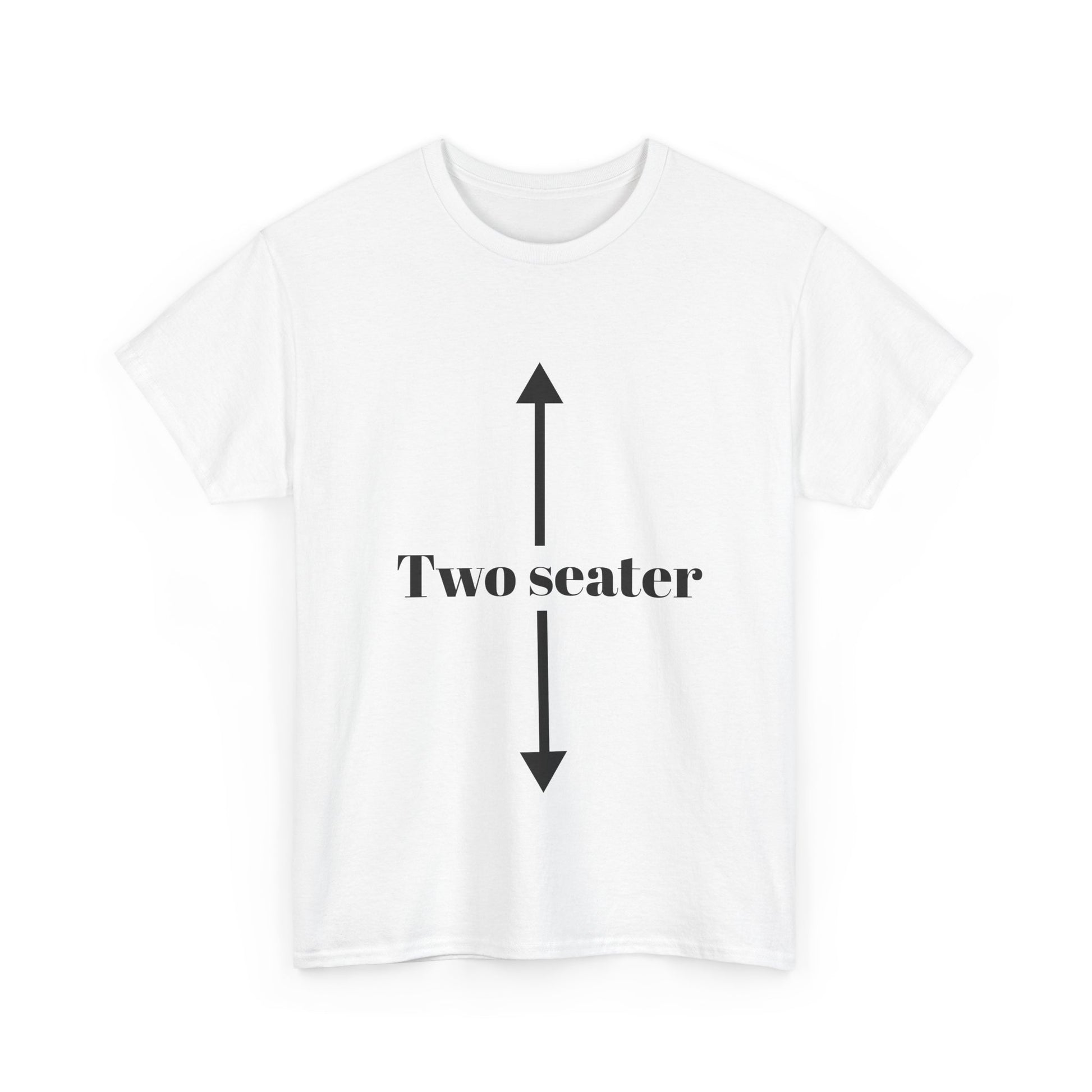 Unisex Heavy Cotton Tee - 'Two Seater' Graphic Tee, Casual Wear, Gift for Friends, Birthday Present, Unique Humor Shirt