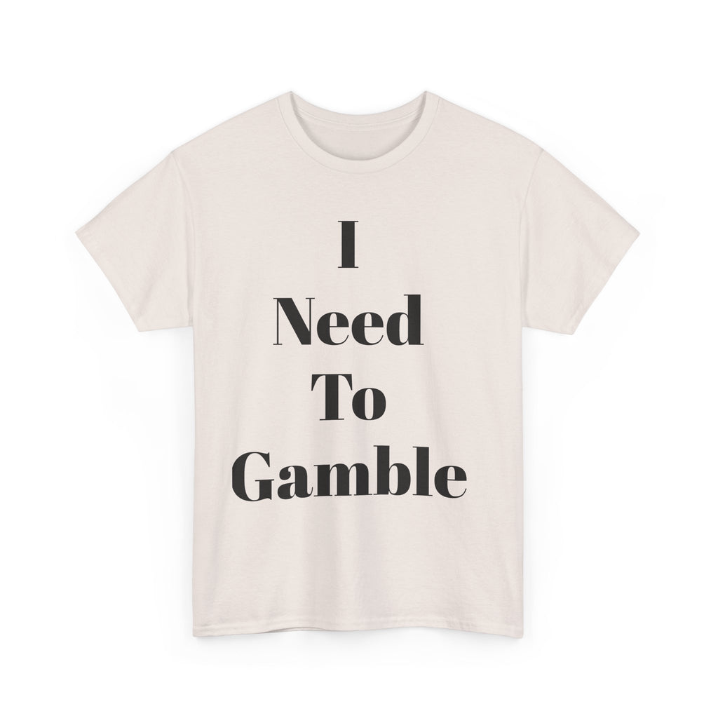 Gambling Enthusiast Tee, Fun T-Shirt for Gamblers, Casual Wear, Gift for Gamblers, Playful Statement Shirt