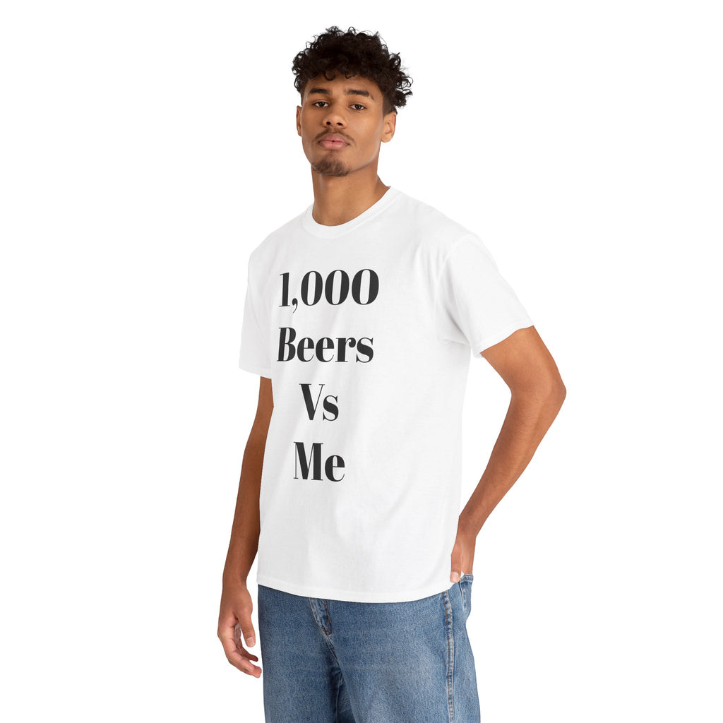 Funny Beer Lover T-Shirt, Unisex Heavy Cotton Tee, 1,000 Beers Vs Me, Gift for Beer Enthusiasts, Casual Drinking Shirt, Party Tee, [...]