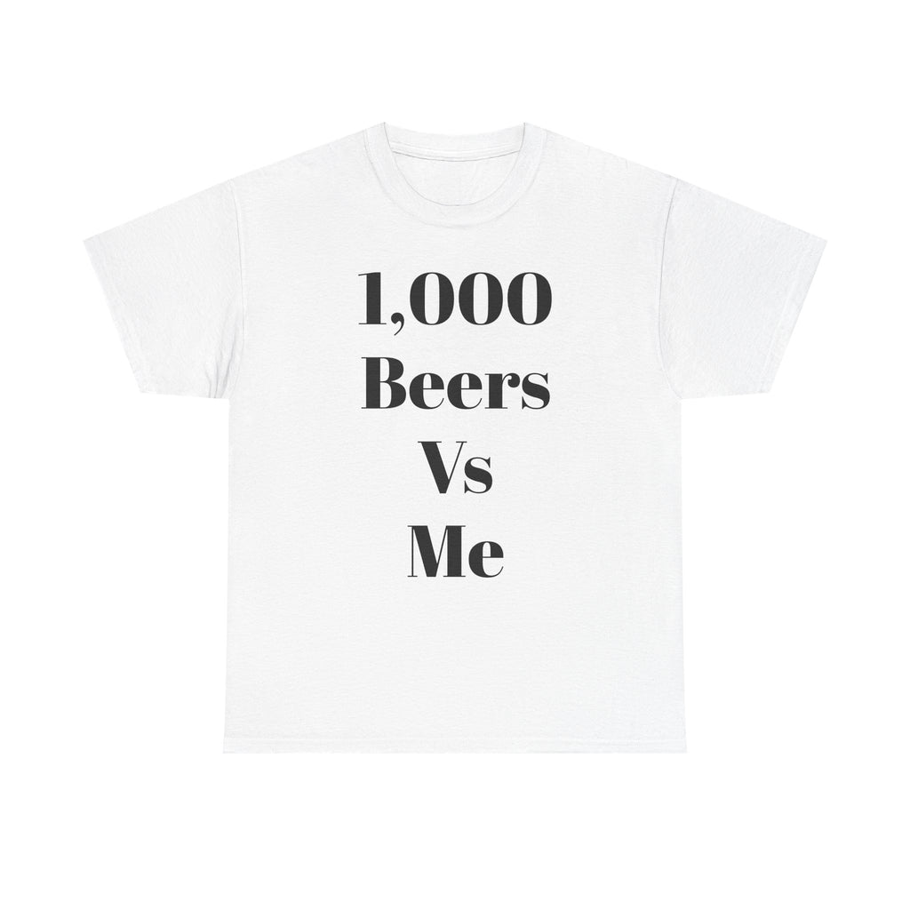 Funny Beer Lover T-Shirt, Unisex Heavy Cotton Tee, 1,000 Beers Vs Me, Gift for Beer Enthusiasts, Casual Drinking Shirt, Party Tee, [...]